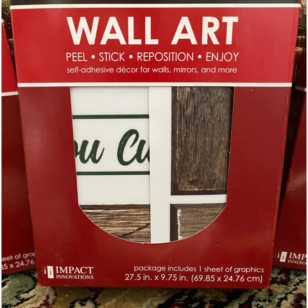 NEW W/TAGS=3 IMPACT INNOVATIONS “Christmas Tree” PEEL/STICK/REPOSITION Wall Art